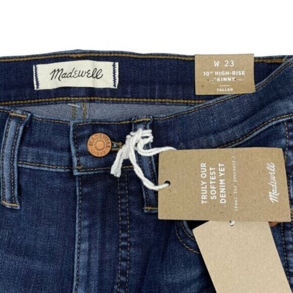 NWT MADEWELL 10" High-Rise Skinny Jeans Danny Wash Womens Size 23 Tall - Picture 4 of 7